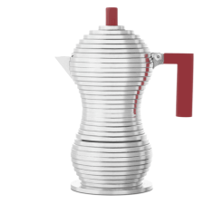 illy Alessi Pulcina 6 Cup Moka Pot (Red)